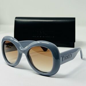 NEW Moschino Azure Blue MOS162/S 0MVU Women Sunglasses Brown Gradient  54-22-140